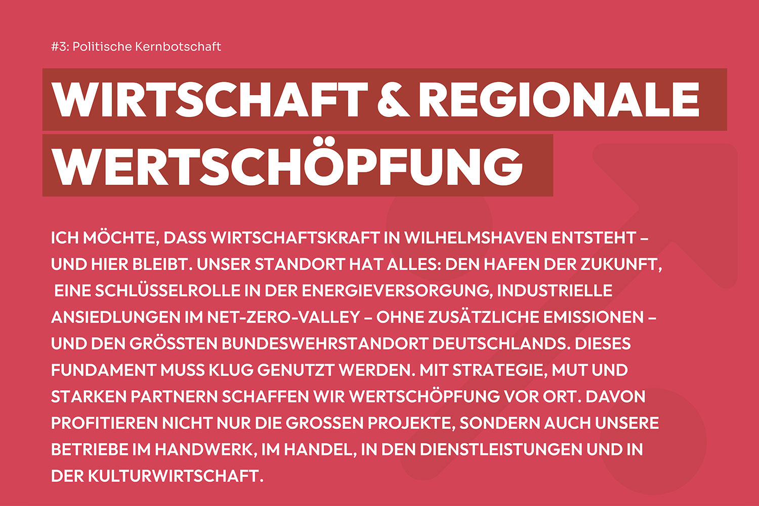 Zukunftsplan WHV - Wirtschaft & regionale Wertschöpfung